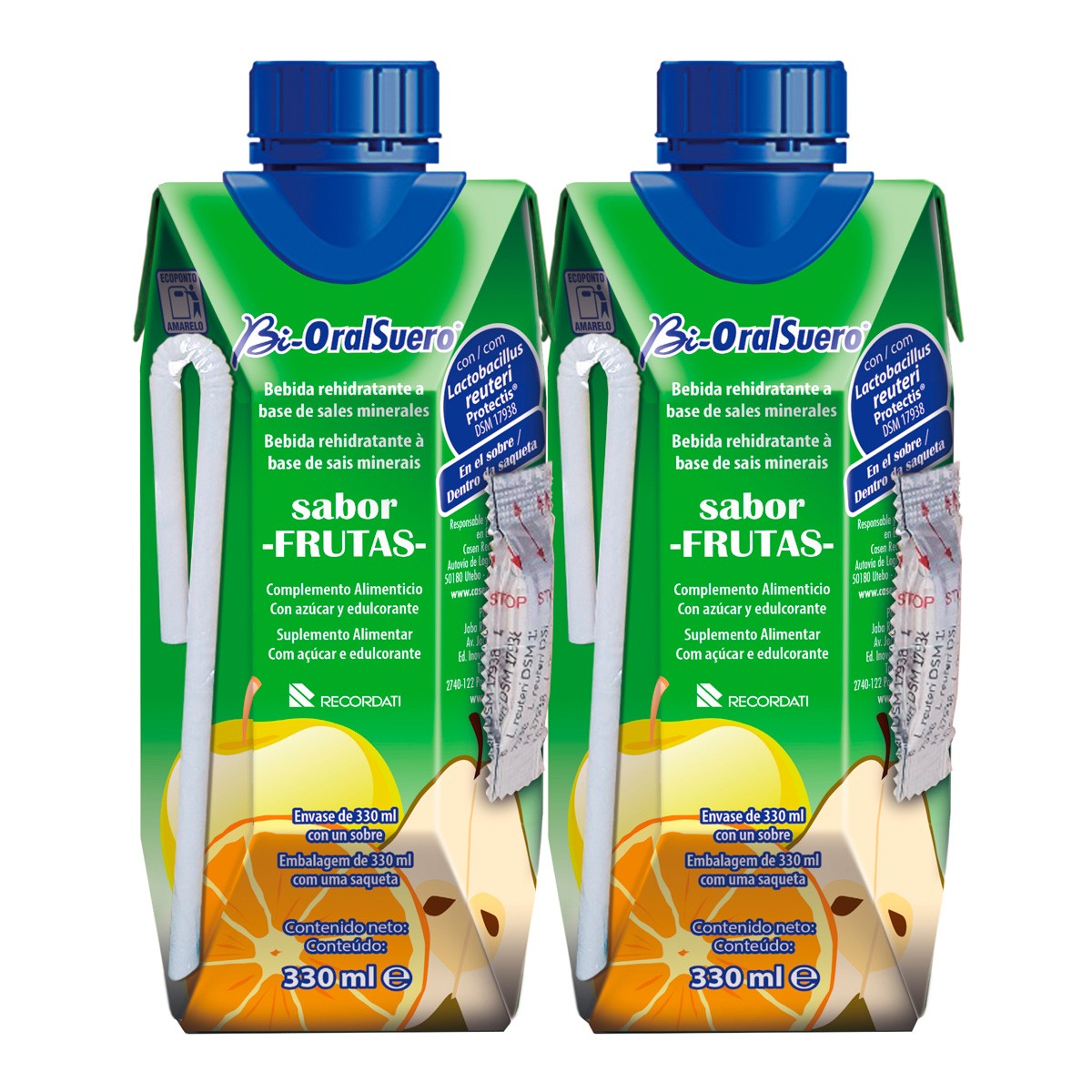 Bioralsuero Frutas Pack 2 brick X 330ml