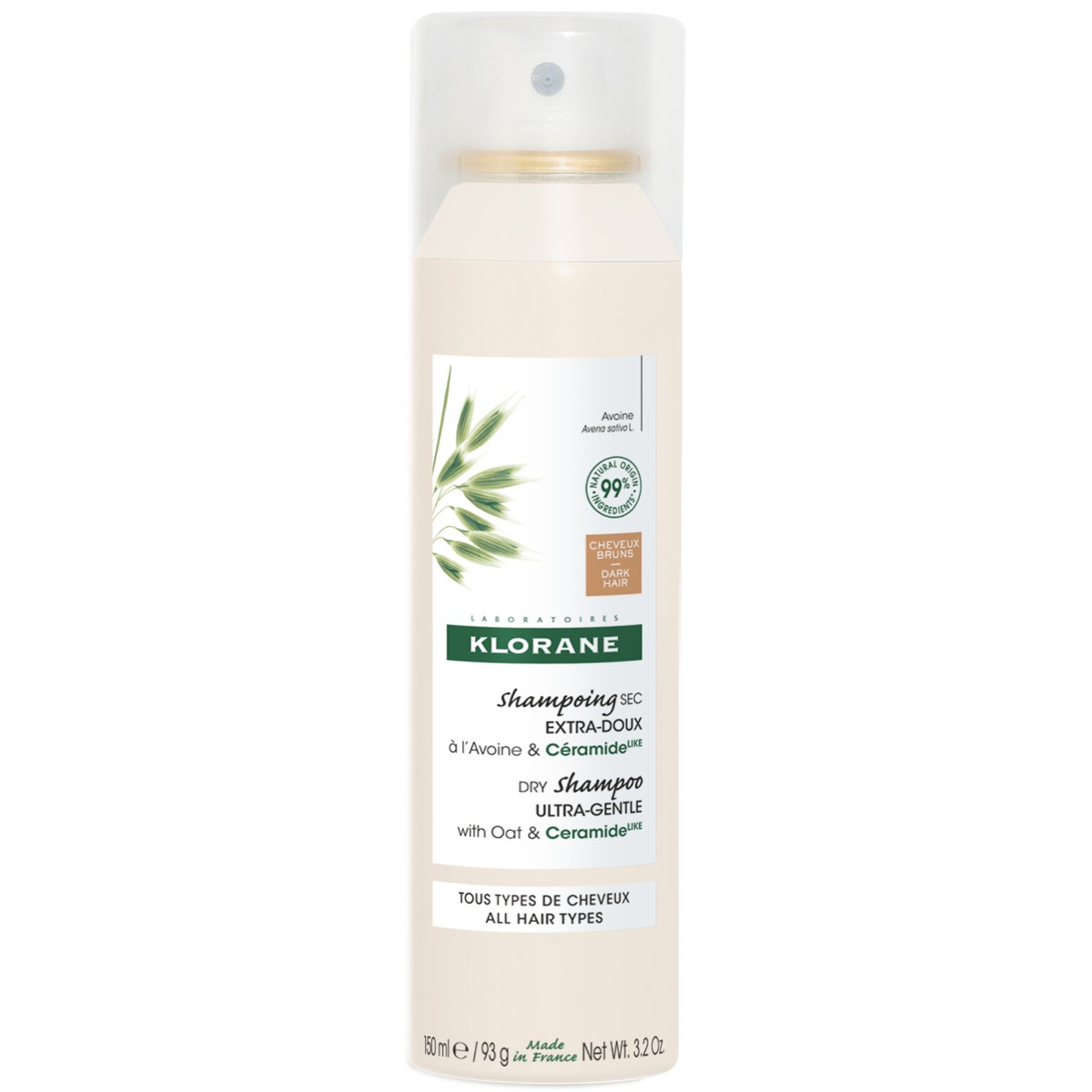 Klorane champú spray seco con avena 150ml