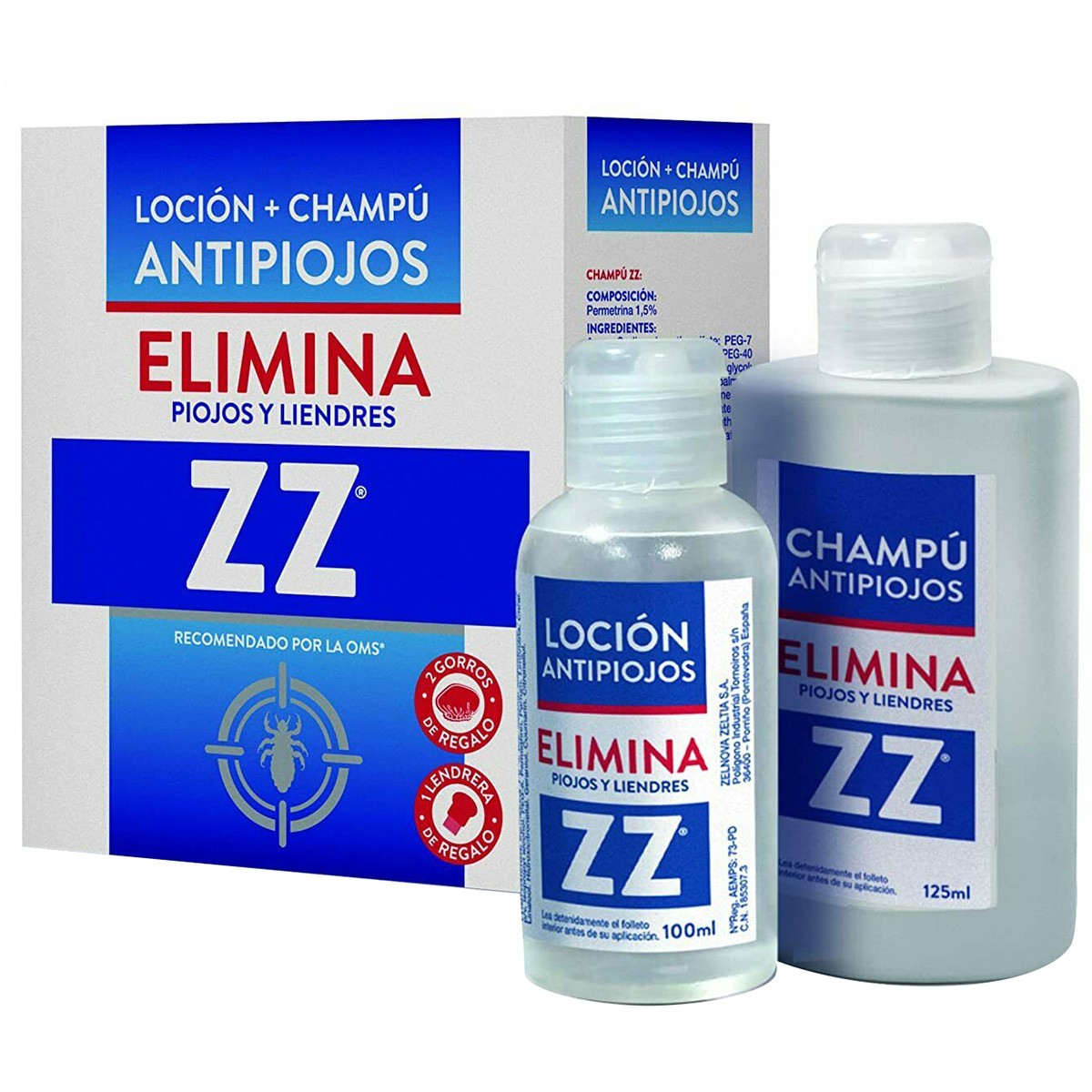 Zz locion 100 ml + champu 125 ml piojos  pack