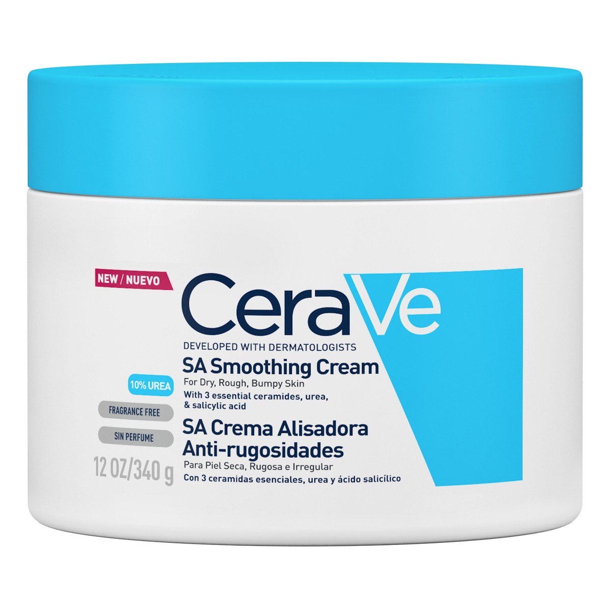 Cerave crema hidratante alisadora antirugosidades 340ml