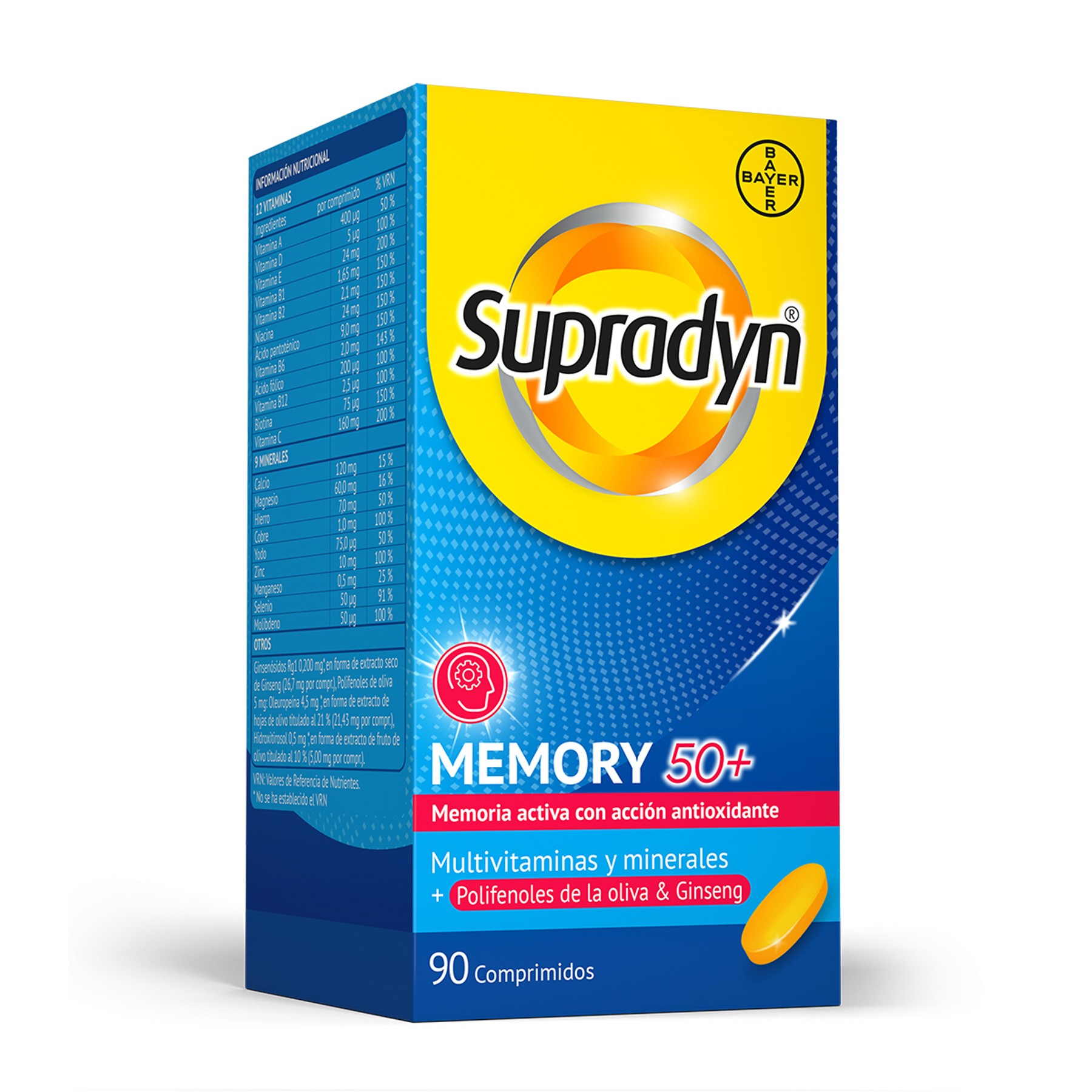 Supradyn memory 50+ 90 comprimidos